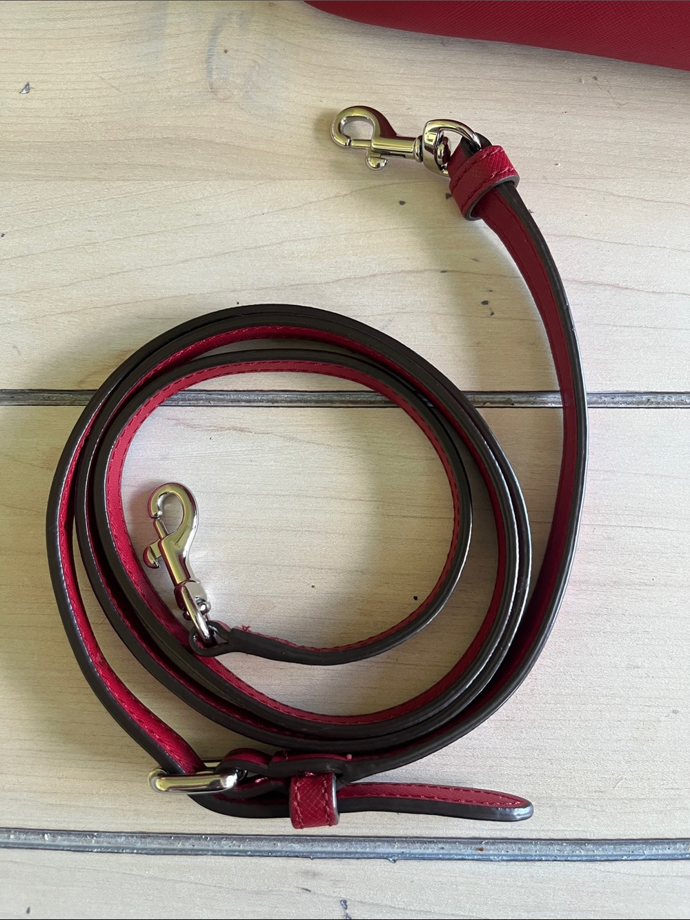 COACH Peyton Mini Red Leather Dome Satchel and Crossbody Bag - Picture 4 of 11